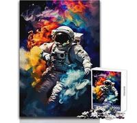 Puzzle de 1000 pièces pour Adolescents:Astronaute dans Un Nuage Spatial coloré Idéal pour Un Passe-Temps paisible à l'intérieur Découpe de Haute précision Dimensions:38x26cm