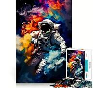 Puzzle de 1000 pièces pour Adolescents Astronaute dans Un Nuage Spatial coloré Jeu Amusant et Facile à Assembler Entraînement Mental Jeu décontracté Décoration de Noël (50x75cm)
