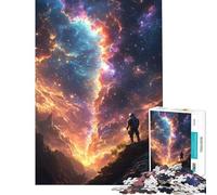 Puzzle de 1000 pièces pour Adolescents Astronaute dans Une nébuleuse Cosmique Galactique Jeu éducatif Difficile et Stimulant idéal comme Cadeau d'anniversaire à partir de 14 Ans 38x52cm