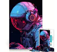 Puzzle de 1000 pièces pour Adolescents Astronaute en Combinaison Spatiale avec Casque Audio,découpe Lisse,Jeu de logique,Moment de détente,Cadeau d'anniversaire (50x75cm)