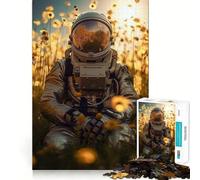Puzzle de 1000 pièces pour Adolescents Astronaute et tournesols Jeu Amusant et Facile à Assembler Idéal pour stimuler l'esprit,se divertir et Passer Un Bon Moment Décoration de Noël (50x75cm)