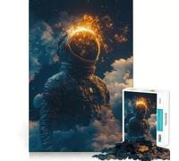 Puzzle de 1000 pièces pour Adolescents,Astronaute II,Espace,Découpe Lisse,Jeu de logique,Temps de Jeu Relaxant,Cadeau d'anniversaire,Loisir (38x26cm)