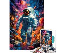 Puzzle de 1000 pièces pour Adolescents Astronaute l'espace est Sauvage Puzzles pour Adultes Jeux relaxants Améliore la mémoire Difficile et Stimulant (Dimensions 38x26cm)
