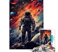 Puzzle de 1000 pièces pour Adolescents Astronaute Marchant sur Un astéroïde Activités Amusantes à la Maison Découpe de précision Jeux relaxants pour Les 14 Ans et Plus Jeu de Puzzle Offert (38x52cm)