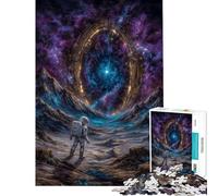 Puzzle de 1000 pièces pour Adolescents Astronaute Observant Les étoiles sur Une planète Extraterrestre Puzzle pour Adultes Jouet à Monter soi-même Cadeau d'anniversaire pour Les Amis et la Famille