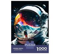 Puzzle de 1000 pièces pour adolescents Astronaute Réflexions Puzzle Jouets Décoration murale Décoration parfaite Cadeaux uniques pour anniversaire et Noël 52 x 38 cm/1000 pièces
