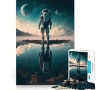 Puzzle de 1000 pièces pour Adolescents Astronaute sur Une Nouvelle planète Décoration soignée Jeu cognitif Jouet pour Passer Le Temps Libre Cadeau apaisant de Noël (50x75cm)