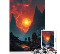 Puzzle de 1000 pièces pour Adolescents Astronaute sur Une Nouvelle planète Jeu éducatif Idée Cadeau de Père Noël Secret Casse-tête pour stimuler Le Cerveau Dimensions 38x52cm