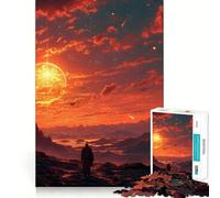 Puzzle de 1000 pièces pour Adolescents Astronaute sur Une planète ensoleillée Jeu créatif et créatif Cadeau de Noël Artistique (38x52cm)