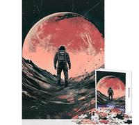 Puzzle de 1000 pièces pour Adolescents Astronaute sur Une planète Extraterrestre Jeu de réflexion Améliore la mémoire Jouet à Monter soi-même Cadeau Anti-Stress (38x26cm)