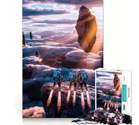 Puzzle de 1000 pièces pour Adolescents astronautes sur des rochers flottants,découpe Lisse,Jeu de logique,Moment de détente,Cadeau d'anniversaire (38x26cm)