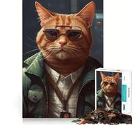 Puzzle de 1000 pièces pour Adolescents ATF Agent Chat Articulations Lisses,Amusant,entraînement cérébral,Jeu décontracté,décoration de Noël (50x75cm)