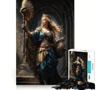 Puzzle de 1000 pièces pour Adolescents Athéna Déesse Art épuré Jeu créatif Jouet Détente Cadeau Artistique de Noël (50x75cm)