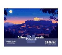 Puzzle De 1000 Pièces Pour Adolescents Athens Acropolis Greece Nightscape Illustration Puzzles Pour Adultes Vacances À La Maison Pour Se Divertir Interaction Parent-enfant Soirée Jeux Et Divertissemen
