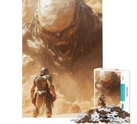 Puzzle de 1000 pièces pour Adolescents Attaque du Monstre des sables Activités Amusantes à la Maison améliore la mémoire Jeux relaxants pour Les 14 Ans et Plus 38x52cm