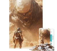 Puzzle de 1000 pièces pour Adolescents Attaque du Monstre des sables Stimule Le Cerveau Jeu Difficile et Relaxant Convient aux 14 Ans et Plus 50x75cm