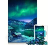 Puzzle de 1000 pièces pour Adolescents Aurora Bloom,Art aux Bords précis,Jouet d'entraînement cérébral,Jeu de détente,décoration de Noël (38x52cm)