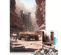 Puzzle de 1000 pièces pour Adolescents Avant-Poste futuriste sur Mars, Jeu Pratique, Assemblage de Motifs, Cadeau Unique pour Un Anniversaire ou Noël 38x26cm