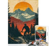 Puzzle de 1000 pièces pour Adolescents Aventure en VTT Jeux relaxants Décoration intérieure Jouets Interaction Parent-Enfant (38x52cm)