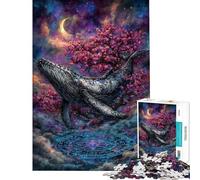 Puzzle de 1000 pièces pour Adolescents Baleine dans Un Paysage céleste onirique Puzzle à Faire soi-même Jouet pour Adolescents Idéal pour Passer Le Temps à la Maison Interaction Parent-Enfant