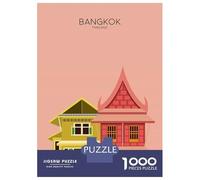 Puzzle De 1000 Pièces pour Adolescents Bangkok Travel Snippet Puzzle Adulte Casse-tête Jeu D'analyse Et De Logique Cadeau d'anniversaire, Cadeaux, 70x50cm/1000pcs