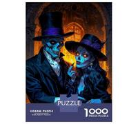 Puzzle De 1000 Pièces pour Adolescents Baron Samedi and Maman Brigitte in Gothic Setting Puzzle Adulte Jouets Anti-Stress Cadeaux pour Femmes Cadeaux Uniques pour Anniversaire Et Noël 70x50cm/1000pcs
