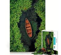 Puzzle de 1000 pièces pour Adolescents, Bateau en Bois, découpe précise, Jeu de Concentration Amusant, détente, Cadeau d'anniversaire (38x52cm)