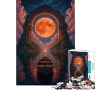 Puzzle de 1000 pièces pour Adolescents Bateau sous Une Arche au Clair de Lune Activités ludiques à la Maison Cadeau d'anniversaire Jeu éducatif pour Les 14 Ans et Plus Jeu de Puzzle proposé (38x52cm)