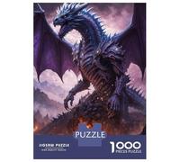 Puzzle De 1000 Pièces pour Adolescents Battle Majestic Dragon Puzzles pour Adultes, Jeu Familial Difficile, Défi Idéal comme Cadeau 52x38cm/1000pcs