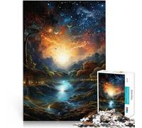 Puzzle de 1000 pièces pour Adolescents Beau Ciel Nocturne Fabriqué en Carton pour Les 14 Ans et Plus Jouets stimulants C'est Un pour Toute la Famille。Taille:38x52cm/14.96x20.47pouce
