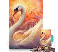 Puzzle de 1000 pièces pour Adolescents Beau Cygne Jeu d'assemblage précis Jeu de réflexion Moment de détente et de Divertissement Idéal pour Un Anniversaire (38x26cm)