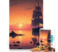 Puzzle de 1000 pièces pour Adolescents Beau voilier Assemblage Fluide Jeu Amusant et cognitif Cadeau de Loisirs Festif (50x75cm)