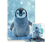 Puzzle de 1000 pièces pour Adolescents,bébé Pingouin se promenant dans la Neige,découpe soignée,décoration,Jeu cognitif,Jouet pour Passer Le Temps Libre,Cadeau de Noël apaisant (50x75cm)