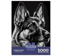 Puzzle de 1000 pièces pour adolescents Berger allemand Dessin Puzzles pour adolescents Jeu pratique Décoration parfaite pour est idéal comme cadeau 70 x 50 cm/1000 pièces
