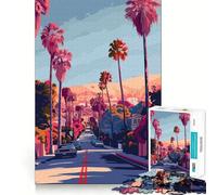 Puzzle de 1000 pièces pour adolescents, Beverly Hills, Californie, coupes propres, décoration, entraînement du cerveau, jouet, jeu de paix, (38 x 26 cm)