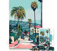 Puzzle de 1000 pièces pour adolescents, Beverly Hills, Californie, jeu sur mesure, jeu de réflexion, plaisir de jeu calme, jeu d'anniversaire (50 x 75 cm)
