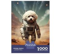 Puzzle De 1000 Pièces pour Adolescents Bichon Frise Mars Puzzles pour Adultes, Jeu De Réflexion, Cadeau D'assemblage De Motifs pour Les Amis Et La Famille 70x50cm/1000pcs
