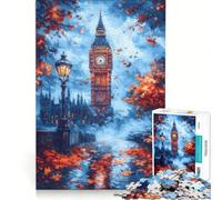 Puzzle de 1000 pièces pour Adolescents Big Ben Automne, Jeu Familial, activités Amusantes à la Maison, renforce Les Liens Entre Les Couples 50x75cm