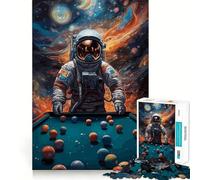 Puzzle de 1000 pièces pour adolescents, billard, fantasy astronaute, jeu sur mesure, jeu de réflexion, plaisir de jeu calme, jeu d'anniversaire (38 x 26 cm)