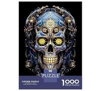 Puzzle De 1000 Pièces pour Adolescents Biomechanical Skull 2 Puzzle Anti-Stress, Amusant Et Original, Cadeau Unique pour Un Anniversaire Ou Noël 52x38cm/1000pcs