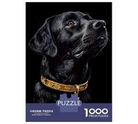 Puzzle De 1000 Pièces pour Adolescents Black & Gold Labrador Puzzles pour Adultes, Jeu De Réflexion, Cadeau D'assemblage De Motifs pour Les Amis Et La Famille 52x38cm/1000pcs