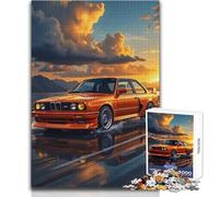 Puzzle de 1000 pièces pour Adolescents : BMW E Orange au Coucher du Soleil Un Jeu Unique et Amusant, Une véritable œuvre d'art à Offrir Dimensions : 38x26cm