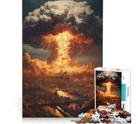 Puzzle de 1000 pièces pour Adolescents Bombe Atomique, Jeu de Manipulation, idéal pour s'occuper Pendant Les Vacances, avec Poster et fiche de Questions Assortis 50x75cm