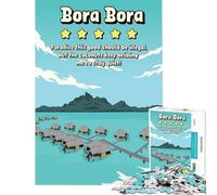 Puzzle de 1000 pièces pour Adolescents Bora Bora Avis Affiche Amusante sur Le thème du Paradis Jeu éducatif et ludique Cadeau d'anniversaire Original (Dimensions 38x26cm)
