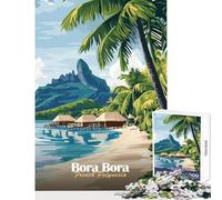 Puzzle de 1000 pièces pour Adolescents Bora Bora Paradis Tropical Jeu éducatif Cadeau de Noël Secret Jeu de Manipulation pour renforcer Les Liens Entre Couples Dimensions 38x52cm