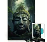 Puzzle de 1000 pièces pour Adolescents Bouddha dans Une forêt luxuriante,Jeu d'assemblage précis,défi Mental,Jouet pour se détendre et s'amuser,scène de Noël (50x75cm)