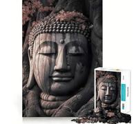 Puzzle de 1000 pièces pour Adolescents,Bouddha Souriant,Arbres,Bords Nets,Jeu de réflexion,Jouet d'éveil,Jeu de rôle,décoration de Noël,Cadeau (38x26cm)