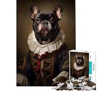 Puzzle de 1000 pièces pour Adolescents Bouledogue français Jouet Baroque Jeu éducatif Jeu Impossible pour Toute la Famille Cadeau d'anniversaire (Taille 38x26cm)
