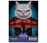 Puzzle De 1000 Pièces pour Adolescents Boxer White Cat Casse-tête pour Adolescents - Jeu Difficile Et Stimulant - Cadeau 70x50cm/1000pcs
