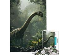 Puzzle de 1000 pièces pour Adolescents Brachiosaure préhistorique Stimule Le Cerveau pour Les Femmes Jeu Familial à partir de 14 Ans 50x75cm